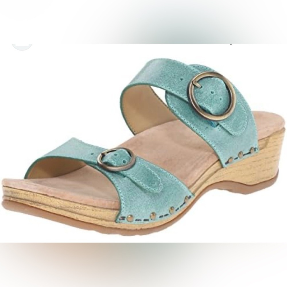 Dansko Manda Slide Sandals in Teal